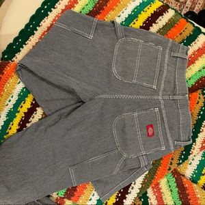 Dickies “Women’s Hickory Stripe Carpenter Pants, Rinsed Hickory Stripe”